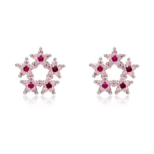 WEIMANJINGDIAN Новое поступление кубического циркония Фианит, циркон, Кристалл Пять звезд Серьги гвоздики для женщин или девочек