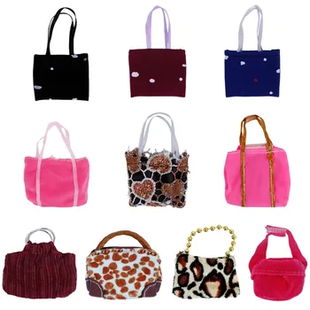 

Random 5 Pcs Mini Handbag Mixed Style Colorful Bag Backpack Messenger Bag Accessories For Barbie Doll Best Christmas Toys