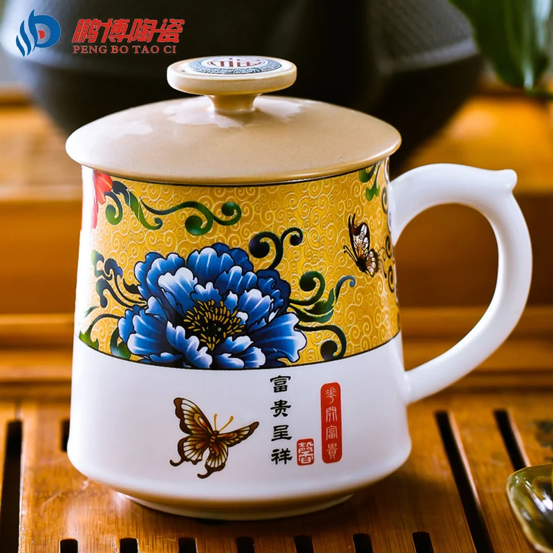 Chinese Culture Valuable Tea Cup Jingdezhen Bone China Porcelain Hand