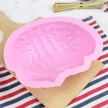 

1PC Human Brain Shape Silicone Baking Pan Cake Tools Molds [3]