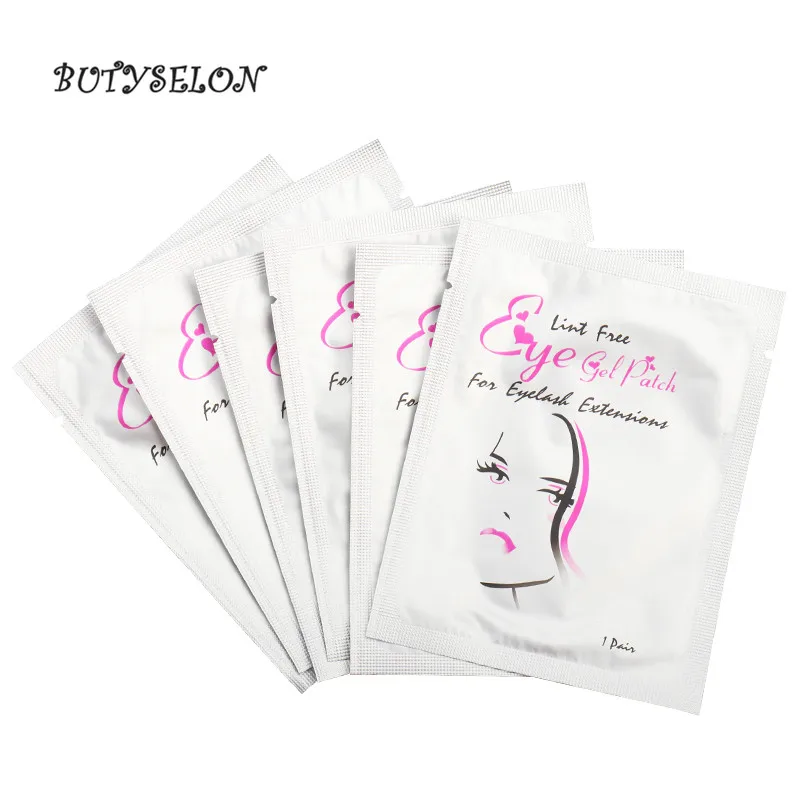 

50Pairs/Lot Patches for Eyelash Extension Under Eye Pads Paper Patches Pink Lint free Stickers For Eyelash Extension Makeuptools