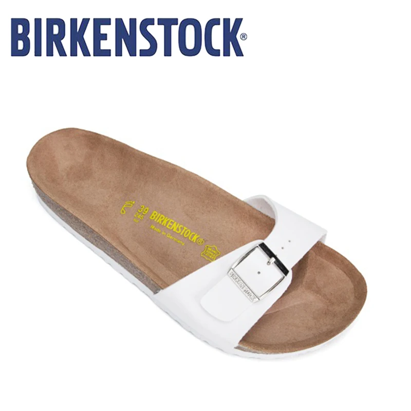 

BIRKENSTOCK Women's Shoes 2019 Original Classic Madrid Birko-Flor Damen Pantoletten Unisex Shoes Summer Birkenstock Sandals