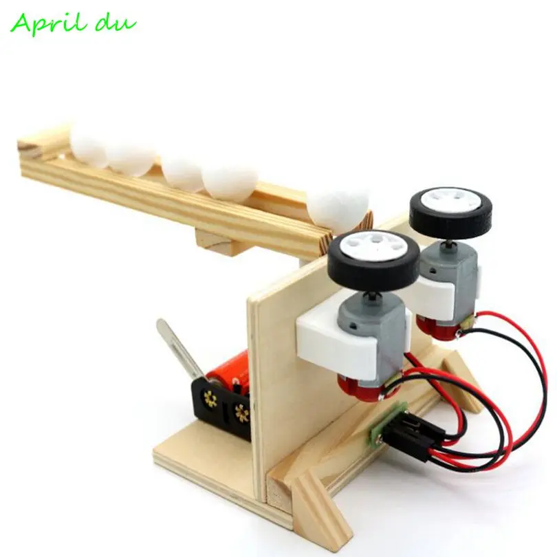 

April Du DIY Small Ball Emitter Children Science Experiment Kits Assemble Electric Model Kids Inventions Educational Toy,1set