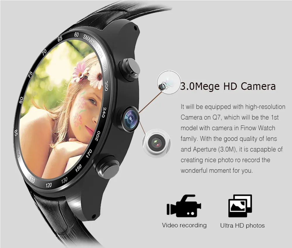 2017 New Finow Q7 plus smart watch Wearable Devices with 0.3MP MTK6580 Android 5.1 Rom8GB support 3G Wifi BT 4.0 for Men/Women 2017 New Finow Q7 plus smart watch Wearable Devices with 0.3MP MTK6580 Android 5.1 Rom8GB support 3G Wifi BT 4.0 for Men/Women