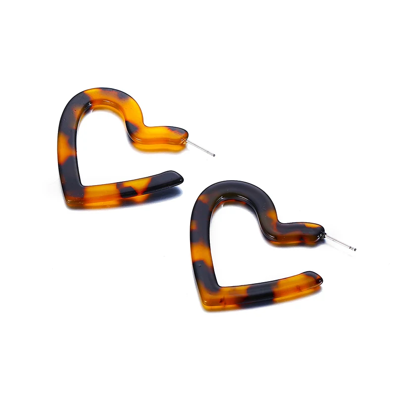Корейский надписи Sweet Love Heart в виде геометрических фигур серьги модная