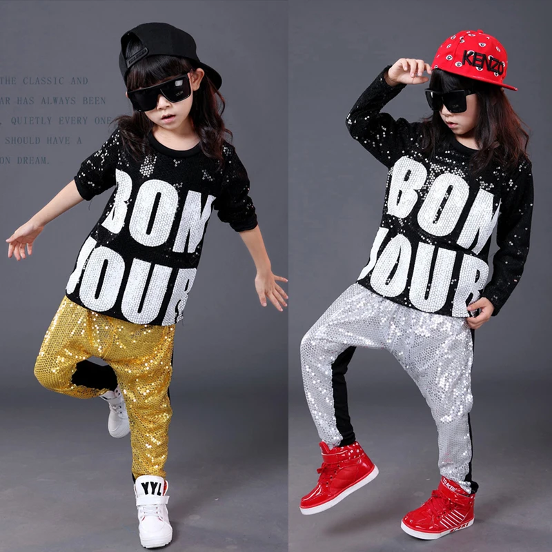 Children Ballroom Hip Hop Performance Dancing clothes set Boys Jazz Modern Dance Costumes Kids Party Stage wear Costumes Outfits