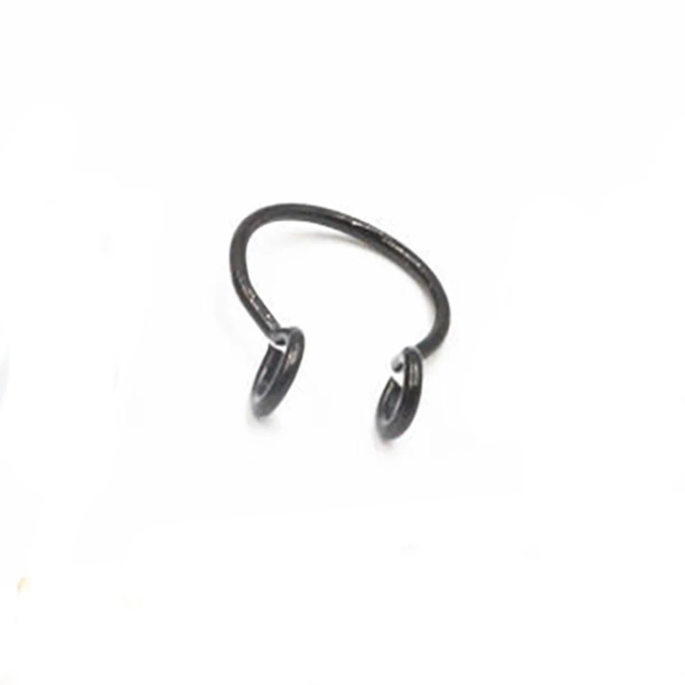 2 шт ювелирные изделия для тела хирургическая сталь Daith сердце кольцо хряща для пирсинга ушной раковины кольца для носа и губ орбитальные серьги шпильки Helix ювелирные изделия - Окраска металла: black