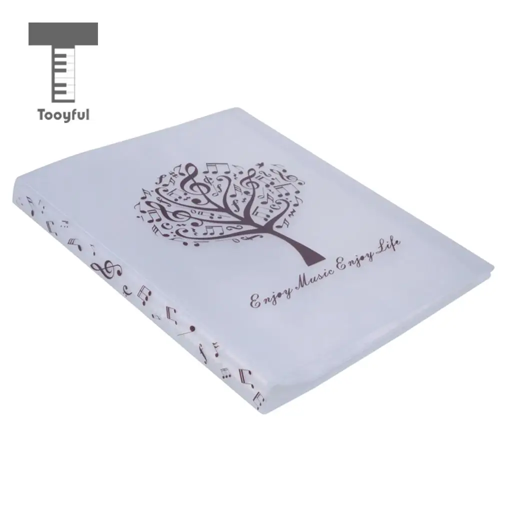 Tooyful A4 Size Big Storage Holder Music Score Folder for Arts Department Students Teachers Musical Note the Tree White