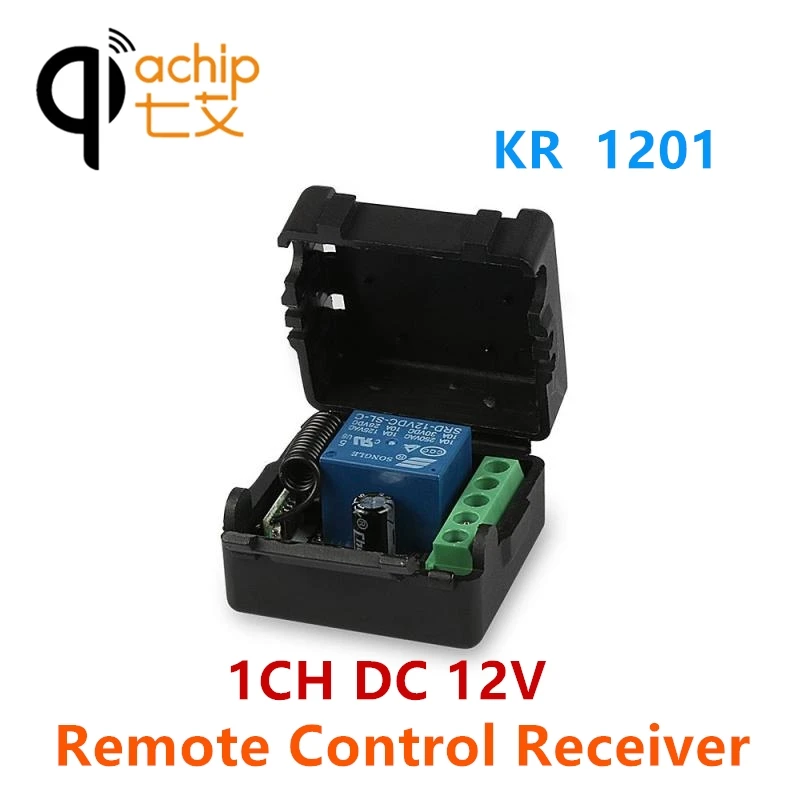 

QIACHIP 433Mhz DC 12V Universal Wireless Remote Control Switch RF Receiver Relay For LED Light Electric Gate Car Garage Door