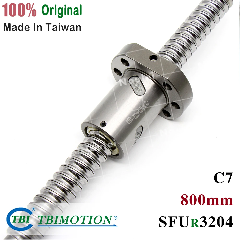 

TBI 3204 C7 1000mm ball screw 4mm lead with SFU3204 ballnut for high stability CNC z axis diy kit Custom set