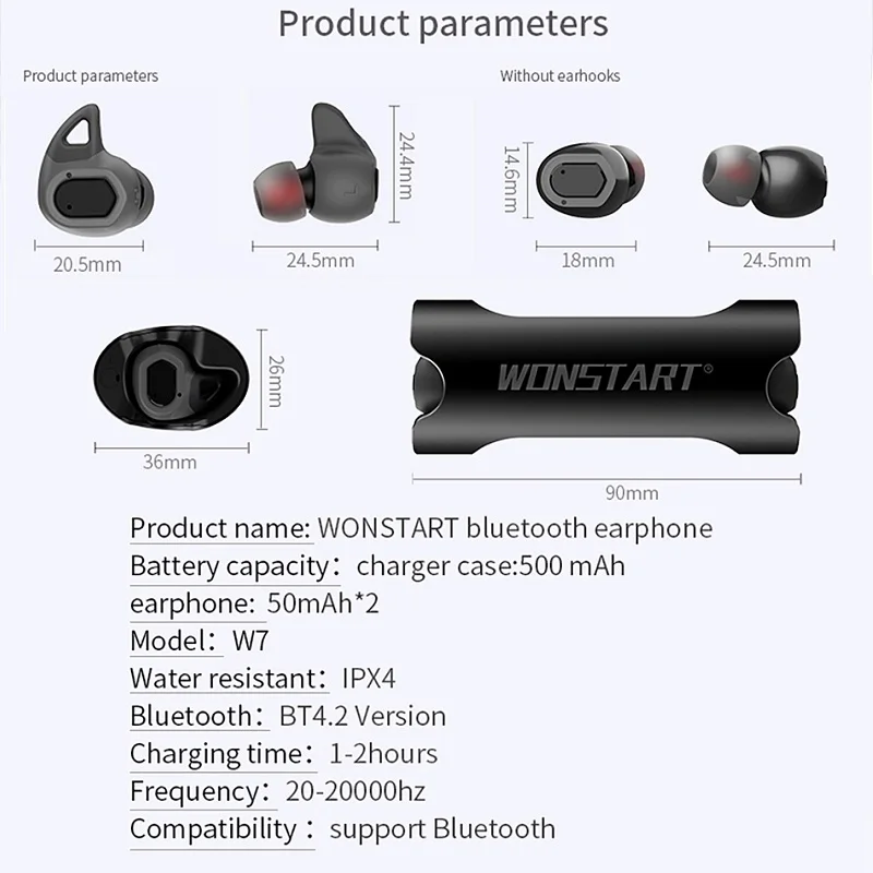 Новые мини TWS беспроводные наушники спортивные с подзарядкой коробка Bluetooth для