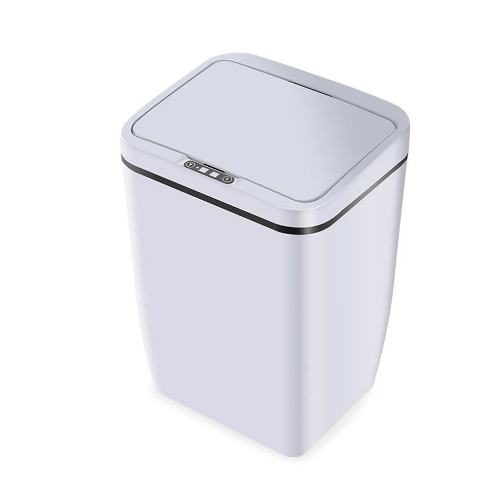 

12L Trashcan Garbage Automatic Sensor Smart Waste Bin Bathroom Kitchen Rubbish Stainless Steel Home Dustbin Inductive Storage
