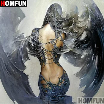 

HOMFUN Full Square/Round Drill 5D DIY Diamond Painting "Angel beauty" 3D Embroidery Cross Stitch 5D Home Decor A15978