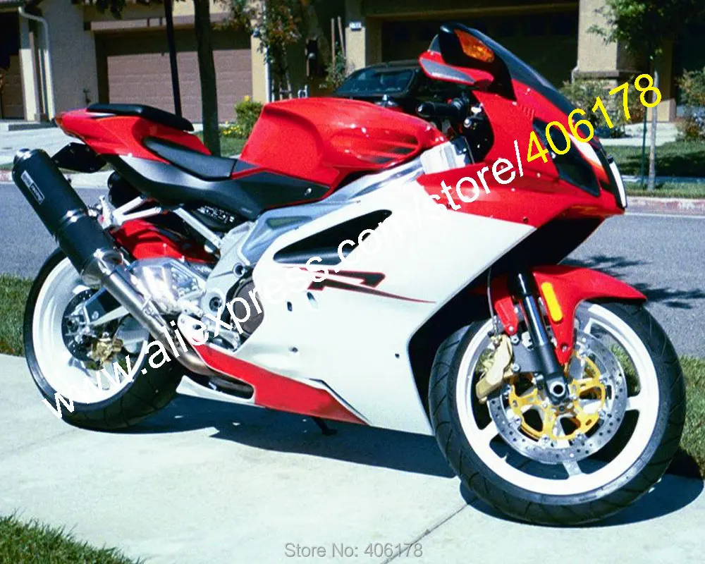 Спортивный обтекатель 03 04 05 06 RSV 1000 для Aprilia RSV1000 2003 2004 2005 2006 Красный Белый