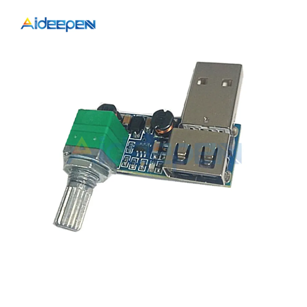 

2PCS DC 5V Micro USB Fan Stepless Speed Controller Regulator with Switch Speed Module Fan Governor Volume Regulator High Quality
