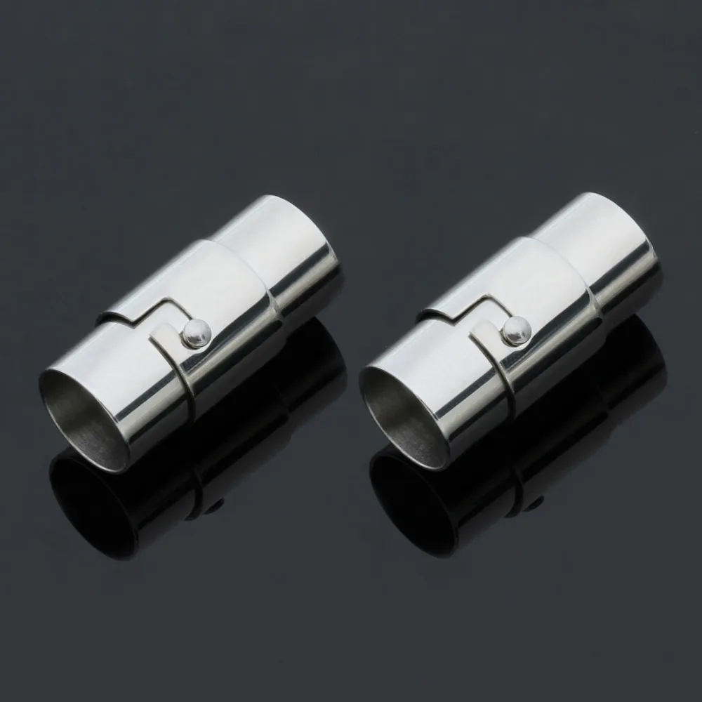 1pc 316L Stainless Steel Magnetic Clasps for Leather Bracelet With Safe Snap Lock Fit 2~10mm Bracelets Connectors Jewelry Jewelry Findings