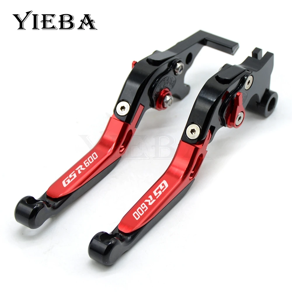 High quality Laser logo Motorcycle Adjustable Folding Extendable Brake Clutch Levers For GSR600 2006-2011 2010 2009 2008 2007