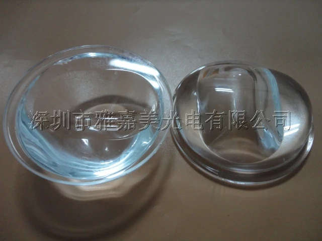 

LED optical glass lens Street lights,LED lens diameter 55.6mm Oval concave-convex lenses,