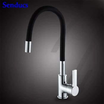 

Senducs Universal Kitchen Faucet Solid Brass Kitchen Sink Faucet With 360 Rotation Chrome Kitchen Faucet Hot Cold Water Faucet