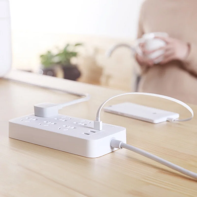 Xiao mi jia mi power Strip 2A Быстрая зарядка 3 USB удлинитель 6 стандартных розеток адаптер ЕС