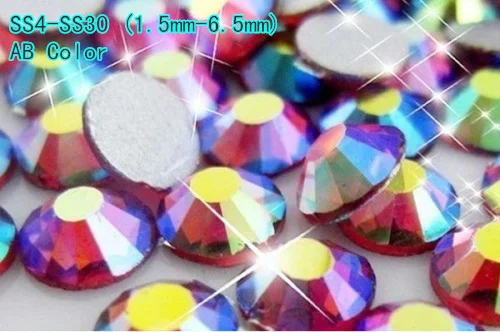 

Free Shipping! 1440pcs/lot,ss3~ss30 (1.3-6.5mm) Rose AB Color Flat Back Nail Art Non Hotfix Beads.