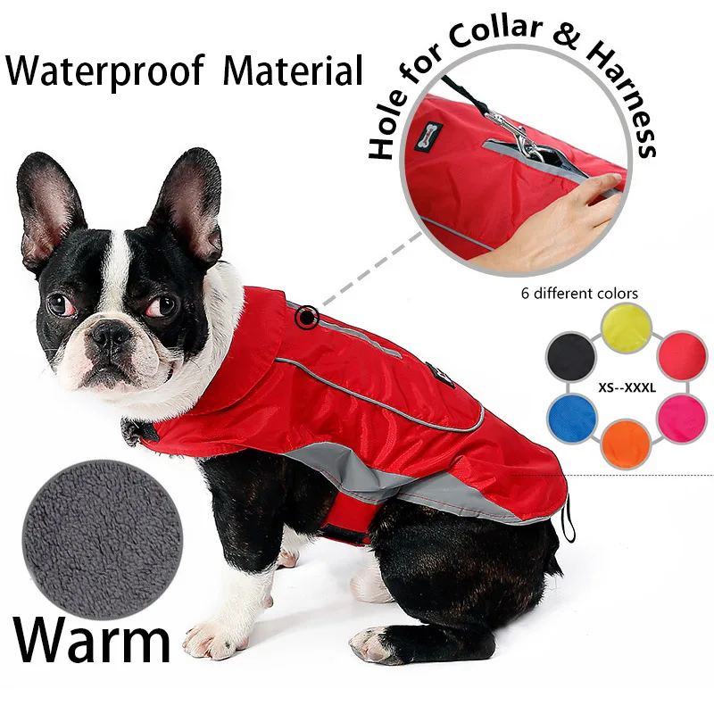 

Reflective Dog Clothes Warm Winter Coat Jacket Vest Waterproof Pet Puppy Small Medium Large Dogs Pit bull French Bulldog Perros