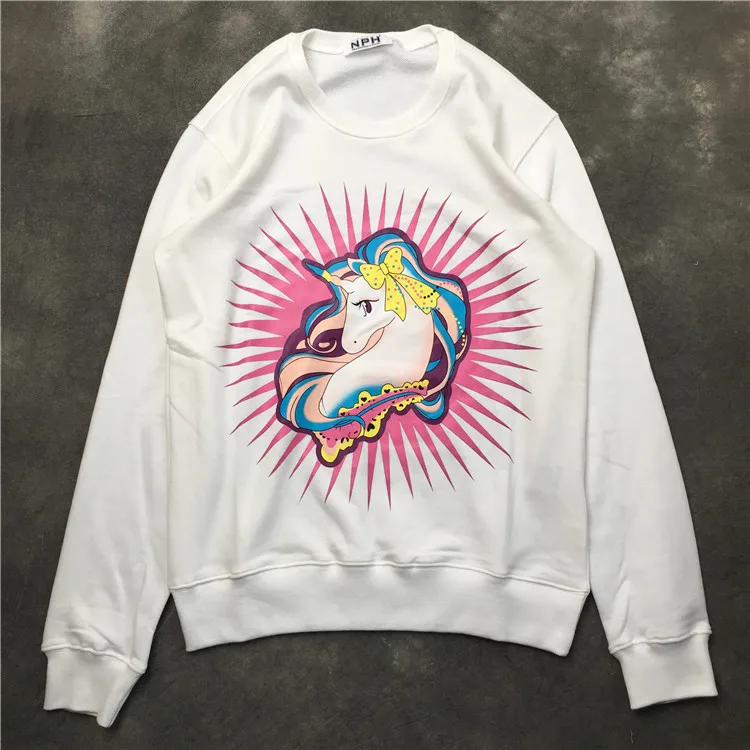 Для Мужчин Светящиеся rainbow unicorn толстовки с капюшоном бархатная хлопковая Дрейк из плотного флиса улица хип-хоп# G92 - Цвет: 2