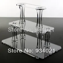 Элегантный Ясно, 3 яруса акриловые прямоугольник торт Дисплей стенд