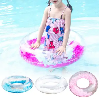 

NEW Children Kid Inflatable PVC Swimming Ring Circle Water Party Toy with Feather