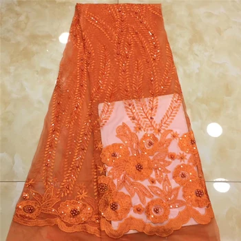 

Tollola African Lace Fabric Swiss Voile Laces Fabrics High Quality Orange Lace Fabric French Lace Fabric For Men Women Every Dre