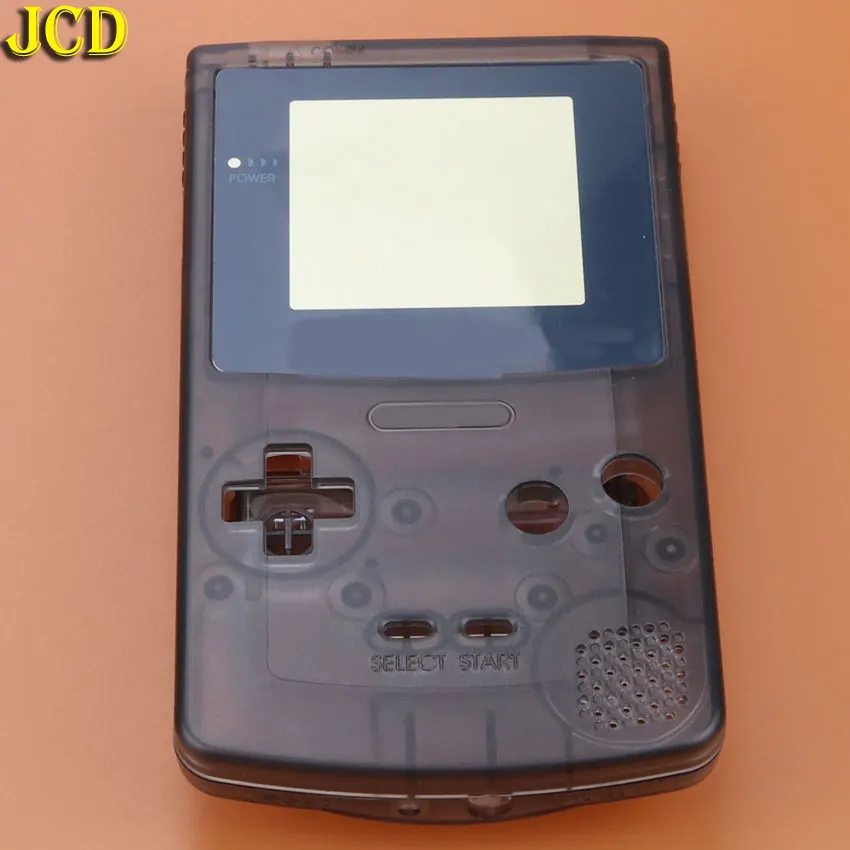 JCD 1 шт корпус оболочка Крышка для kingd GameBoy цвет корпус gbc, чехол Упаковка - Цвет: Transparent black