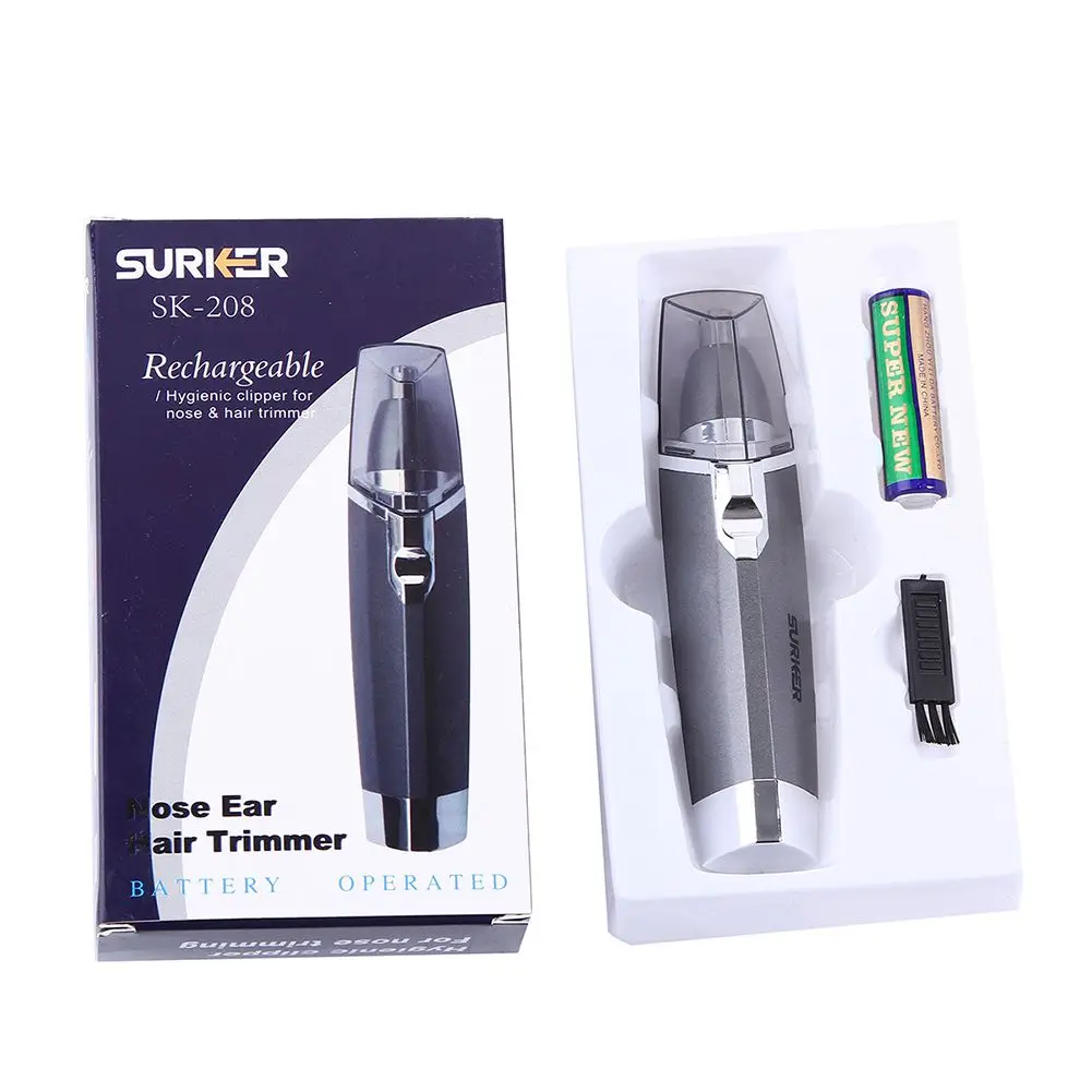 SURKER SK-208, модный электрический триммер для волос в носу, для мужчин, для ремонта, для бритья, для стрижки волос в носу