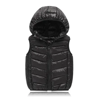 

Boy Warm Hoodies Down Vests Children Waistcoats Cute Girls Outerwear Coats Baby Vest Kids Jackets Winter Kids Clothing For 4-14T
