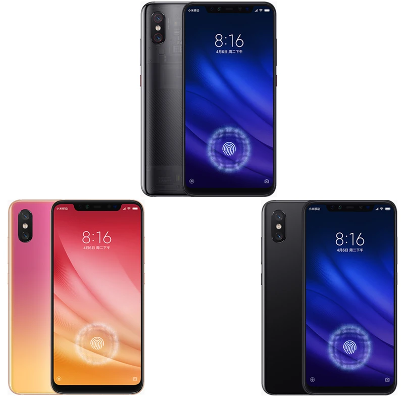 Xiaomi Mi 8 6 ГБ 128 ГБ Snapdragon 845 мобильный телефон с экраном, отпечаток пальца, 6,21 дюймов FHD+ полноэкранная двойная камера 12 МП