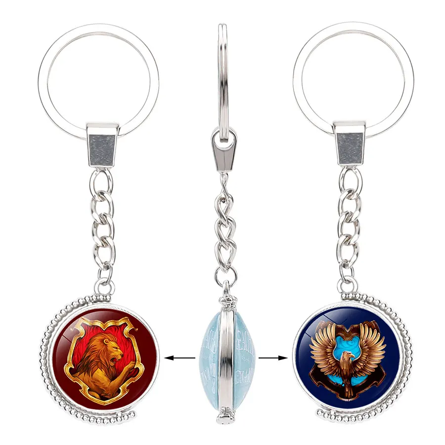 Новое Гарри Академия Магии Магия академическая школа цепочка брелка Гарри Поттера вращающийся автомобиль кольцо для ключей для женщины мужчины подарок