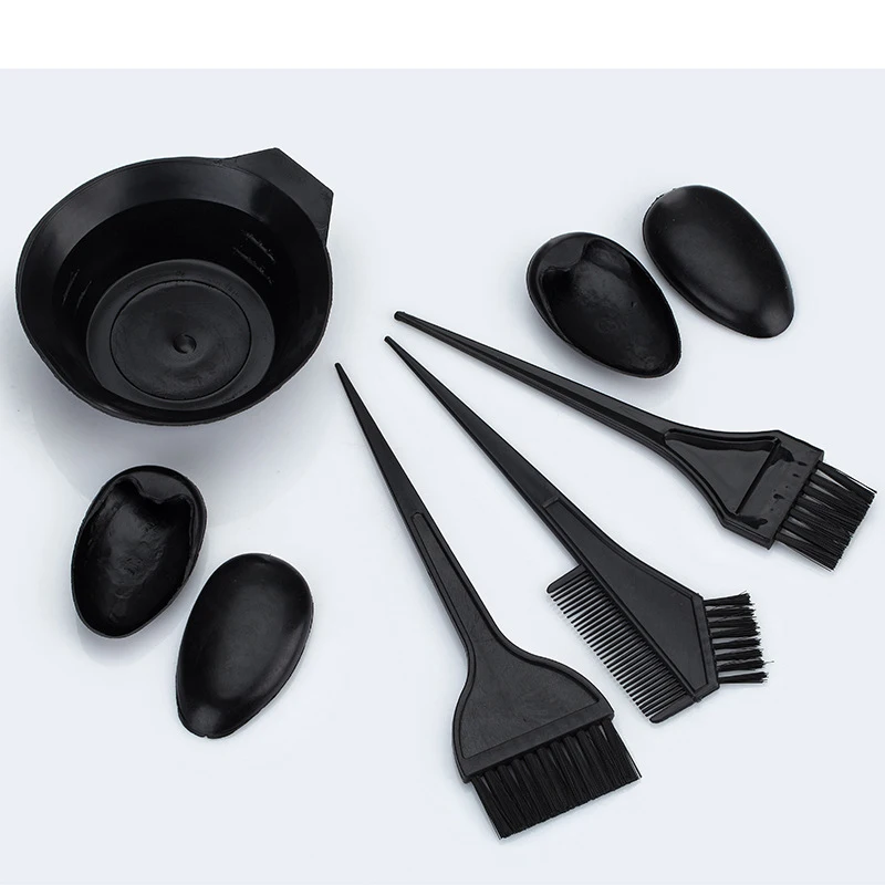 

Hairdressing Bureau Oil Bowl Hair Color Hair Color 5PCS Earmuffs Hairbrush Comb Brush Plastic Hair Tool Coloring Accessories