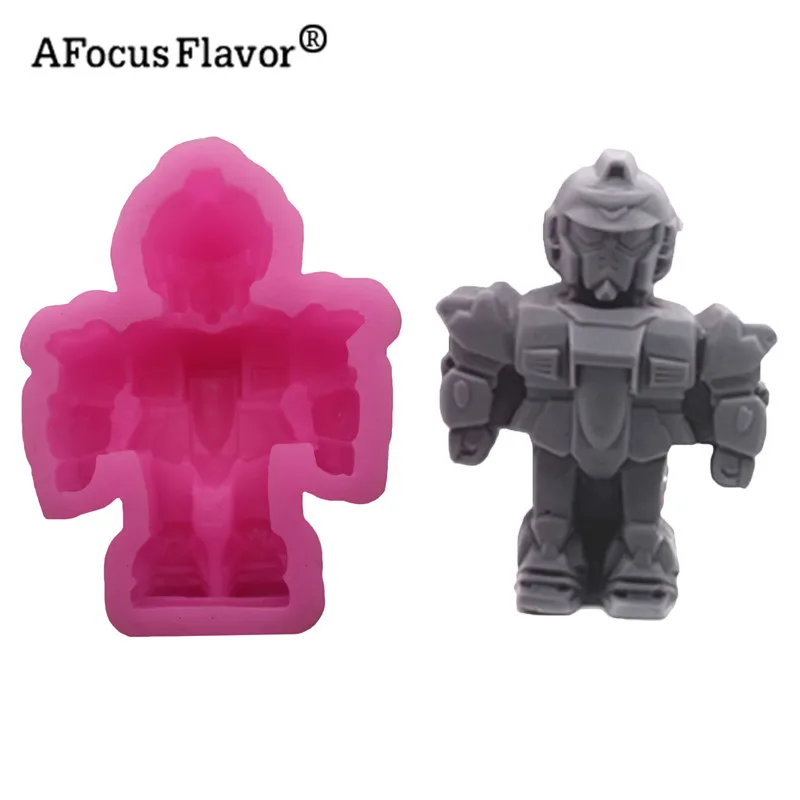 Stereo Realiste Dessin Anime Robot Silicone Moule Savon Fandont Bonbons Gateau Chocolat Moule Silicone Sorbet Outil Decoratif Resine Argile Aliexpress