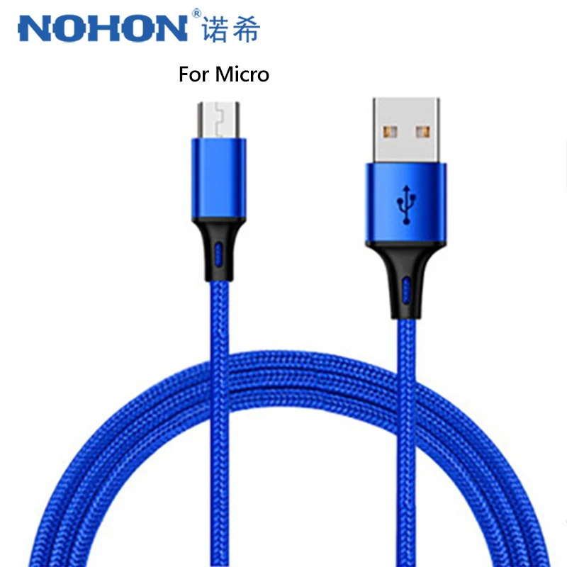 

NOHON Micro USB Chage&Sync Data Line Quick Charging For Samsung S7 S6 Huawei Xiaomi Redmi Note 4X Phone 2.4A Fast Charger Cables