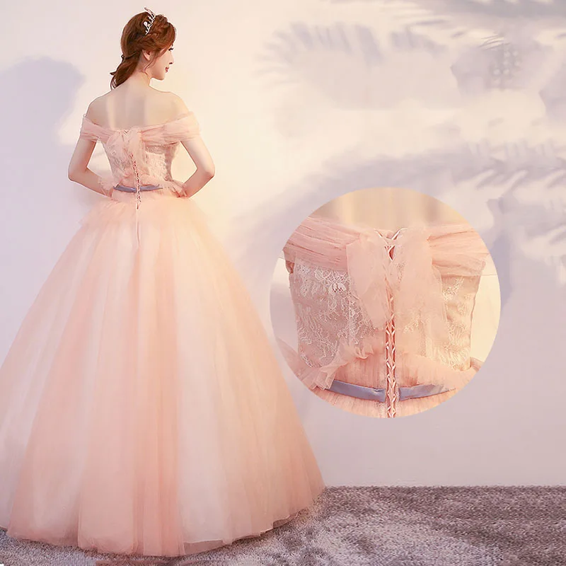 Вырез лодочкой Vestidos De 15 Anos Quinceanera платье сексуальная девушка платье праздничное с бисером с открытыми плечами сладкий 16 платья Элегантное Платье Vestidos De Festa