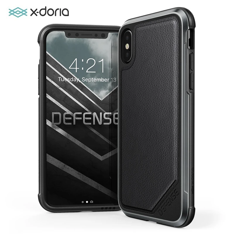 Чехол для телефона X-Doria защиты класса люкс iPhone XS X военный класс проверенный на