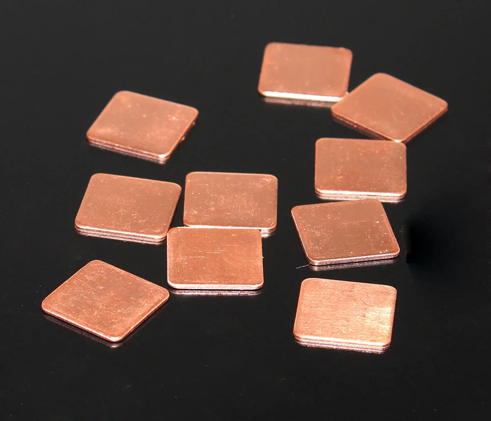 10 шт./лот 15x15x0 1 мм 0 3 5 ПК Компьютерная видеокарта охлаждение Медный ЦП VGA BGA