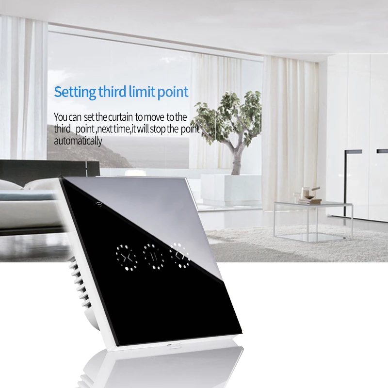 Wi-Fi сенсорный переключатель для штор настенный переключатель Голосовое управление от Alexa/Google ewelink приложение управление для электрического шторного двигателя умный дом