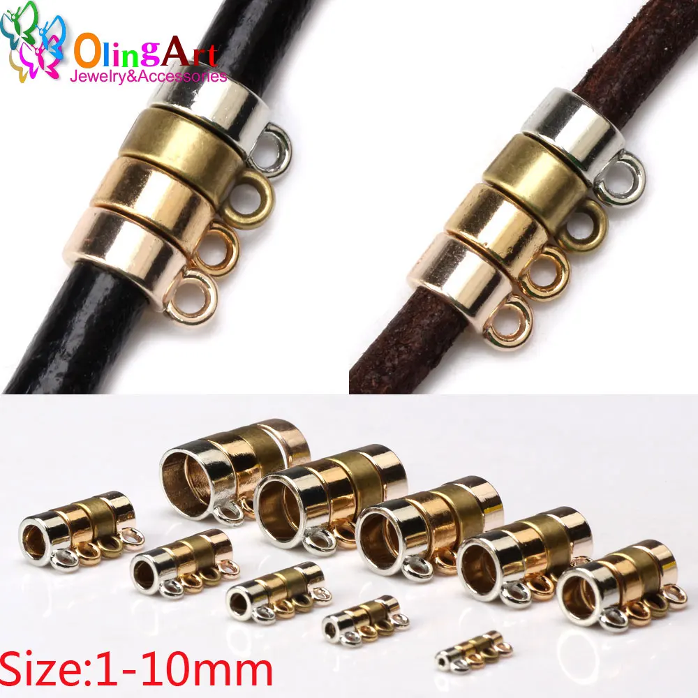 

1-10MM KC Gold/Rose Gold/Bronze/Rhodium/Pendant Clip Clasp for Jewelry Making Connector DIY Leather Rope Cord Bracelet Finding