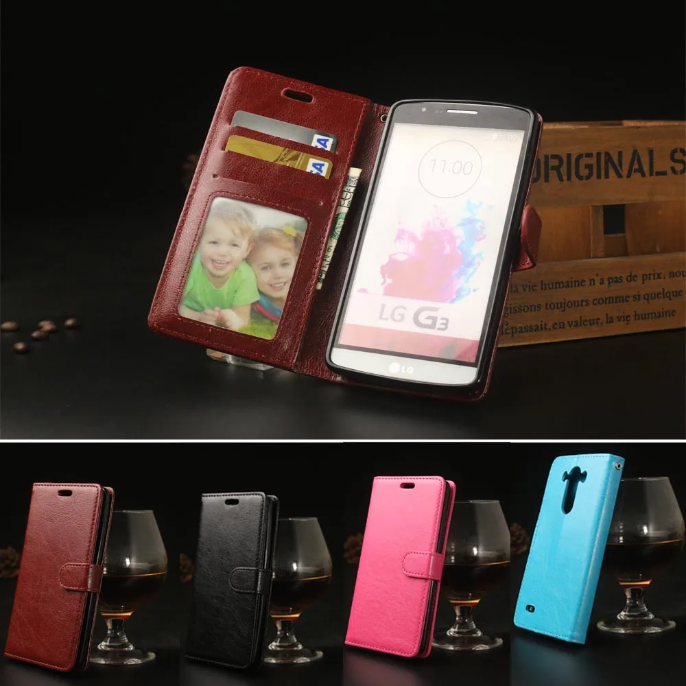 Luxury Retro PU Leather Cell Phone Case For LG Optimus G3 D850 D855