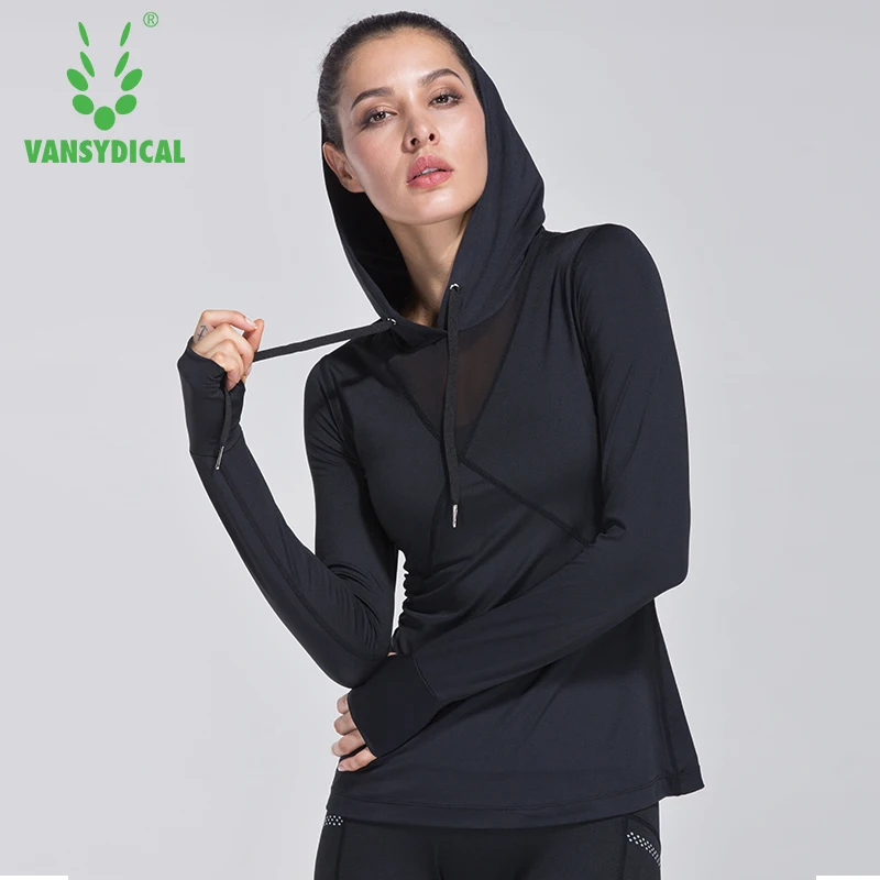 

2018 Vansydical Yoga Tracksuit For Women Fitness Clothes Women's Running Clothing Yoga Breathable Sports Shirt