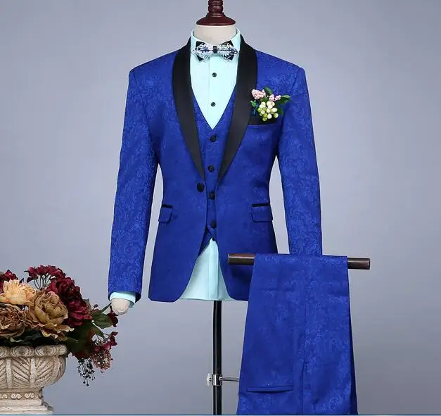 Мужские облегающие повседневные темно синие свадебные костюмы для жениха