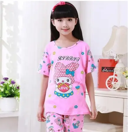 boys and girls fashion Sleepwear children's giftsNew Arrival Children's short-sleeved shorts suit cartoon cute pajamas - Цвет: style 18