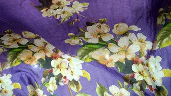 

plum flowers african wax prints tissu Brand Silk Fabric 30% Mulberry Silk and linen Flax fabric Cloth Hot Sale Cheongsam dress