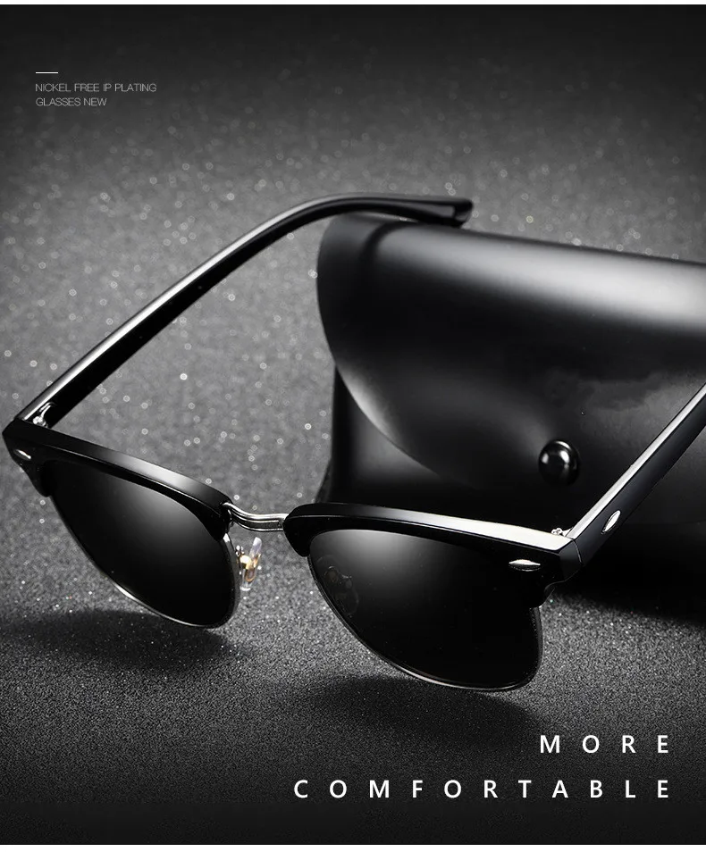 Men's Classic Retro Polarized Square Sunglasses Cover