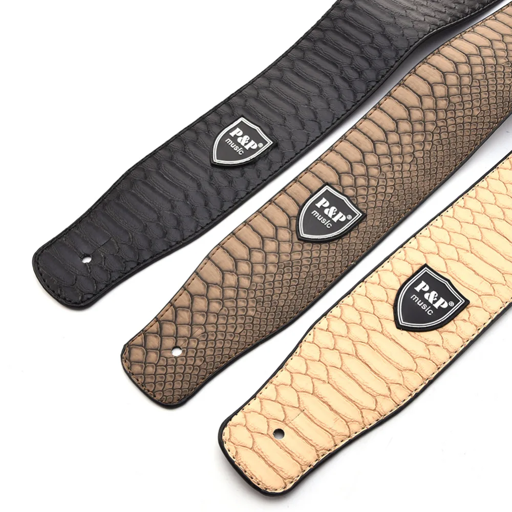P&P Leather Guitar Strap Acoustic Guitar Electric Folk Guitar Shoulder